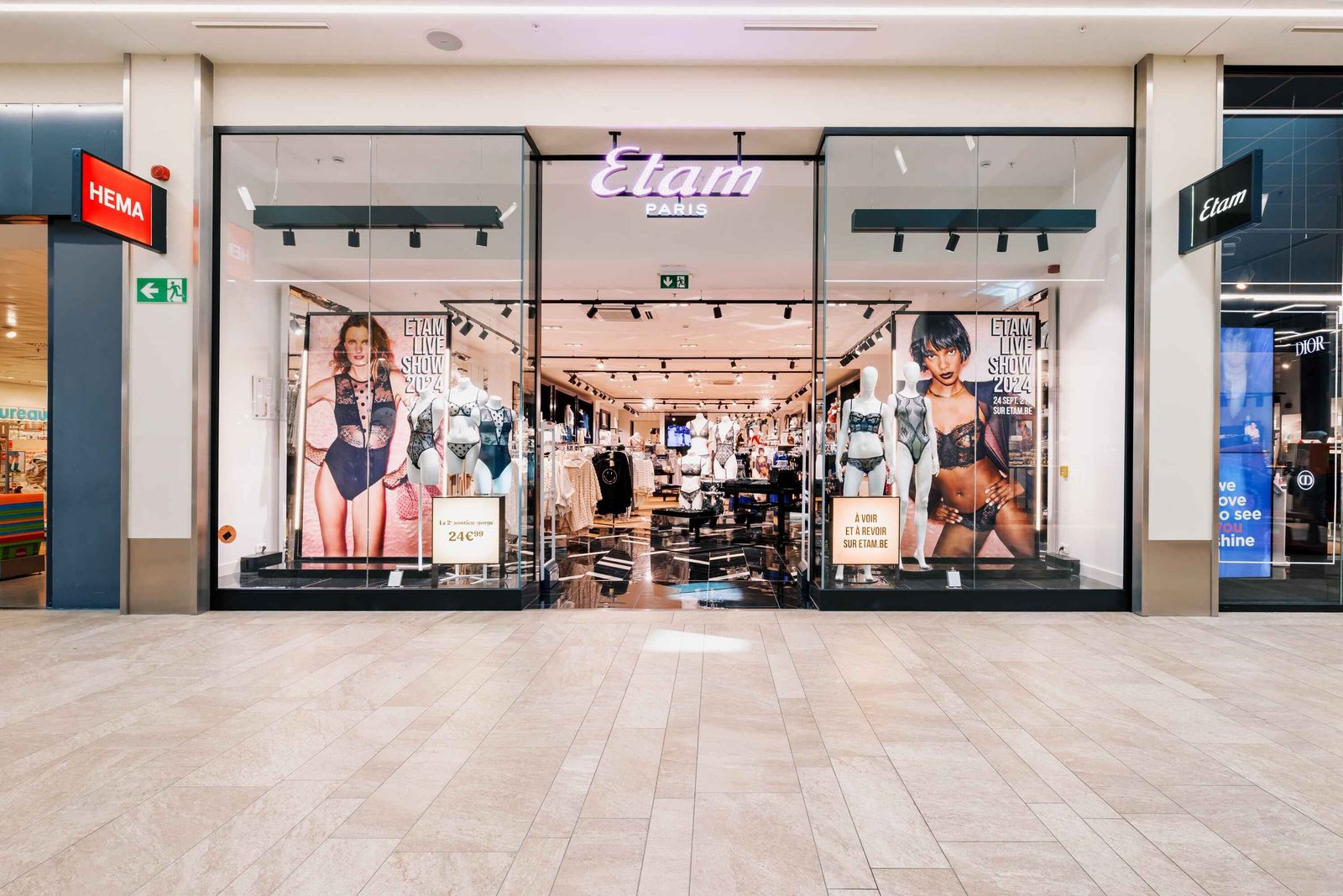 Etam : la lingerie pour toutes aux Bastions à Tournai